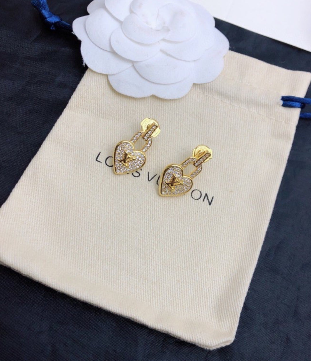 LV Tiny Heart Earrings